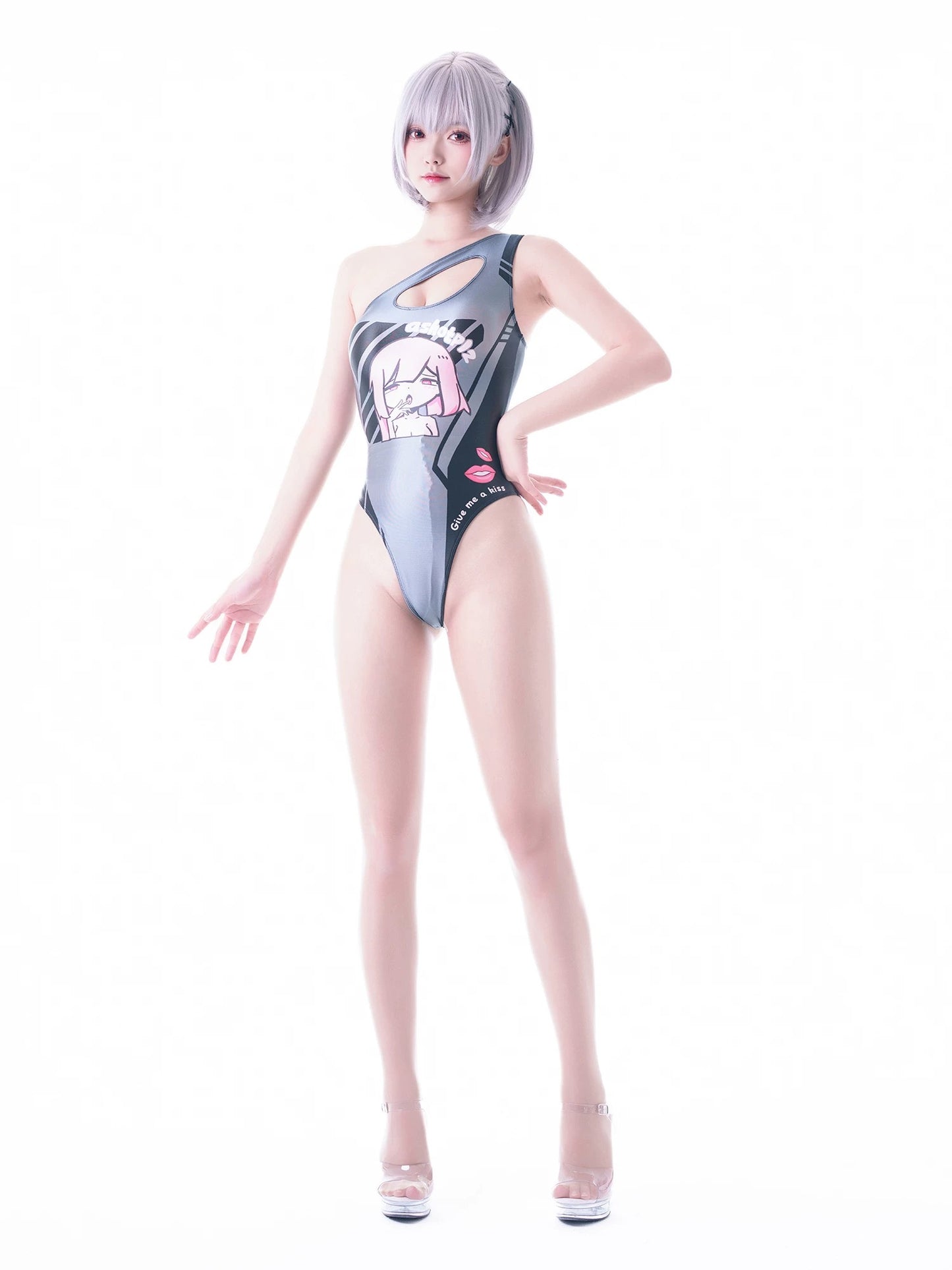 Japanese Anime Spandex Swimwear Racing Suit Wet Suit Race Queen Costume