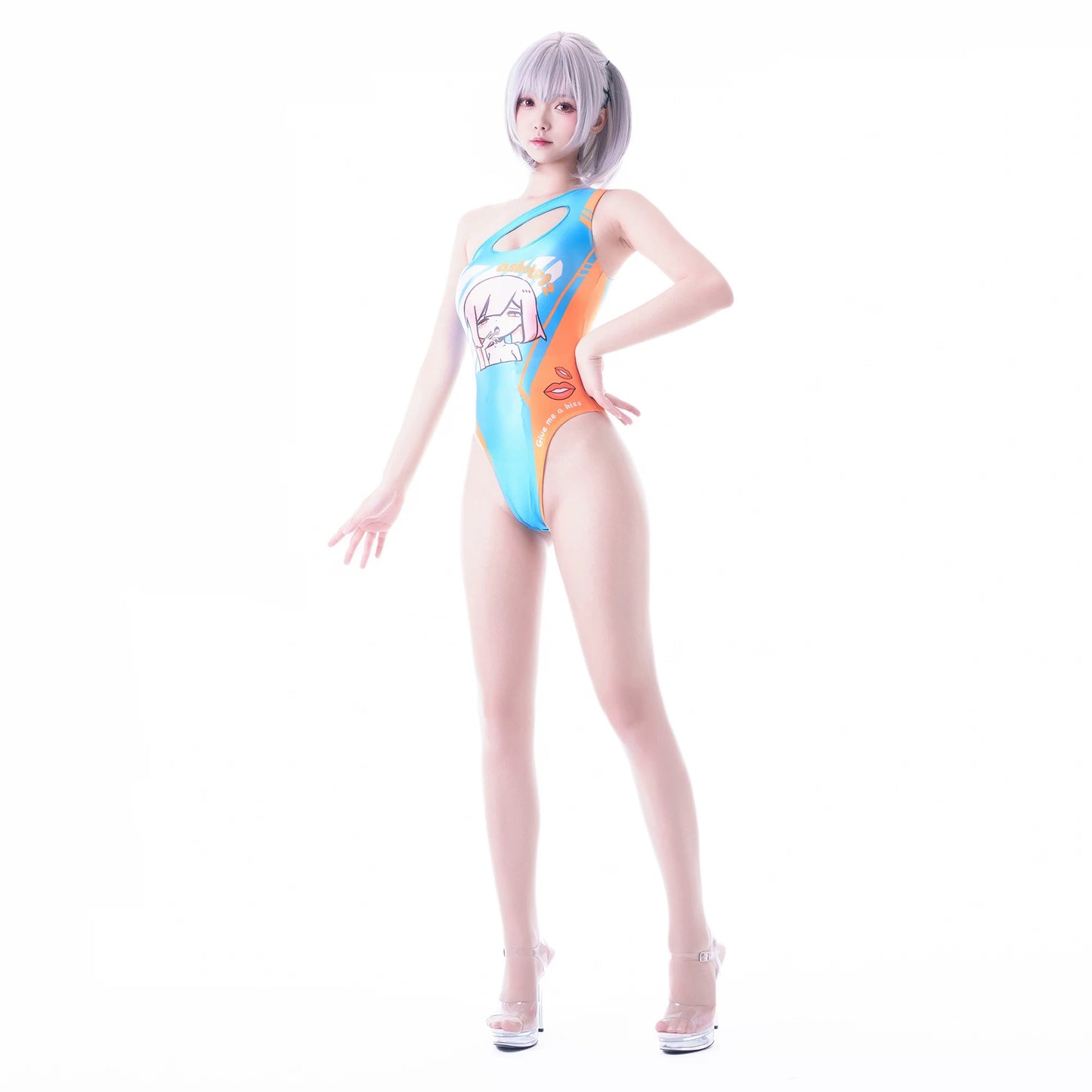 Japanese Anime Spandex Swimwear Racing Suit Wet Suit Race Queen Costume