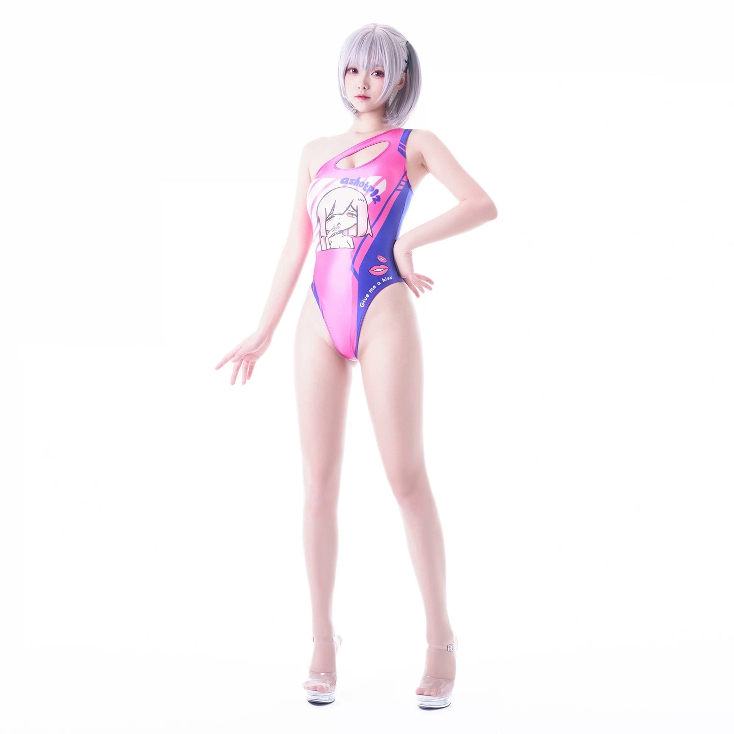 Japanese Anime Spandex Swimwear Racing Suit Wet Suit Race Queen Costume