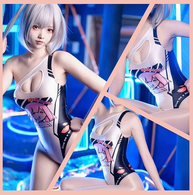 Japanese Anime Spandex Swimwear Racing Suit Wet Suit Race Queen Costume