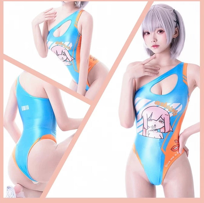 Japanese Anime Spandex Swimwear Racing Suit Wet Suit Race Queen Costume