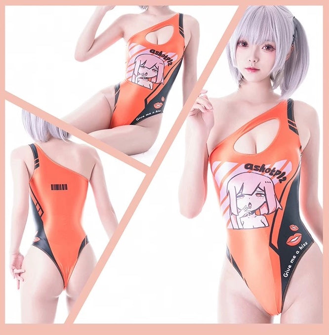 Japanese Anime Spandex Swimwear Racing Suit Wet Suit Race Queen Costume