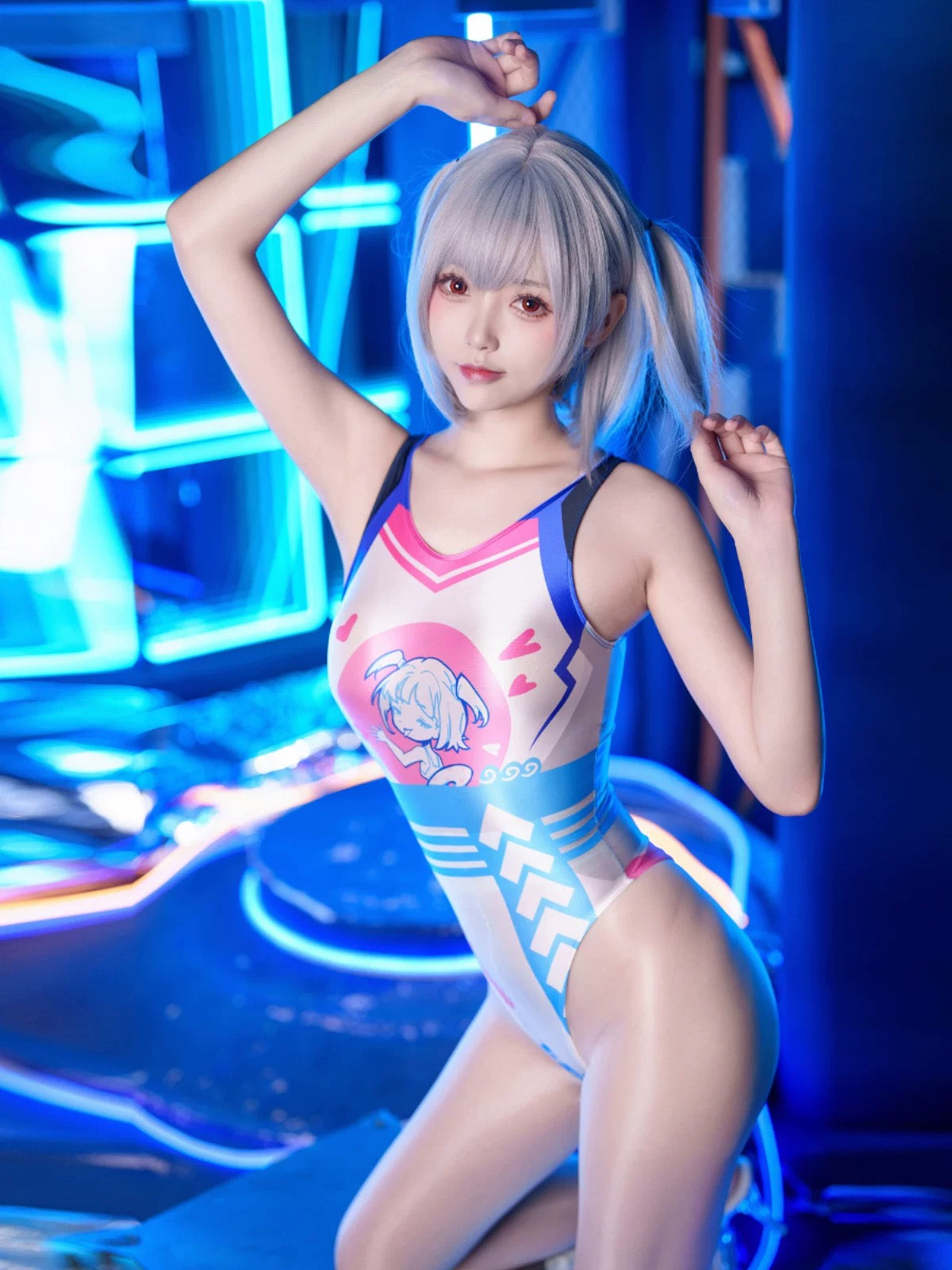 Japanese Anime Spandex Swimwear Racing Suit Wet Suit Race Queen Costume