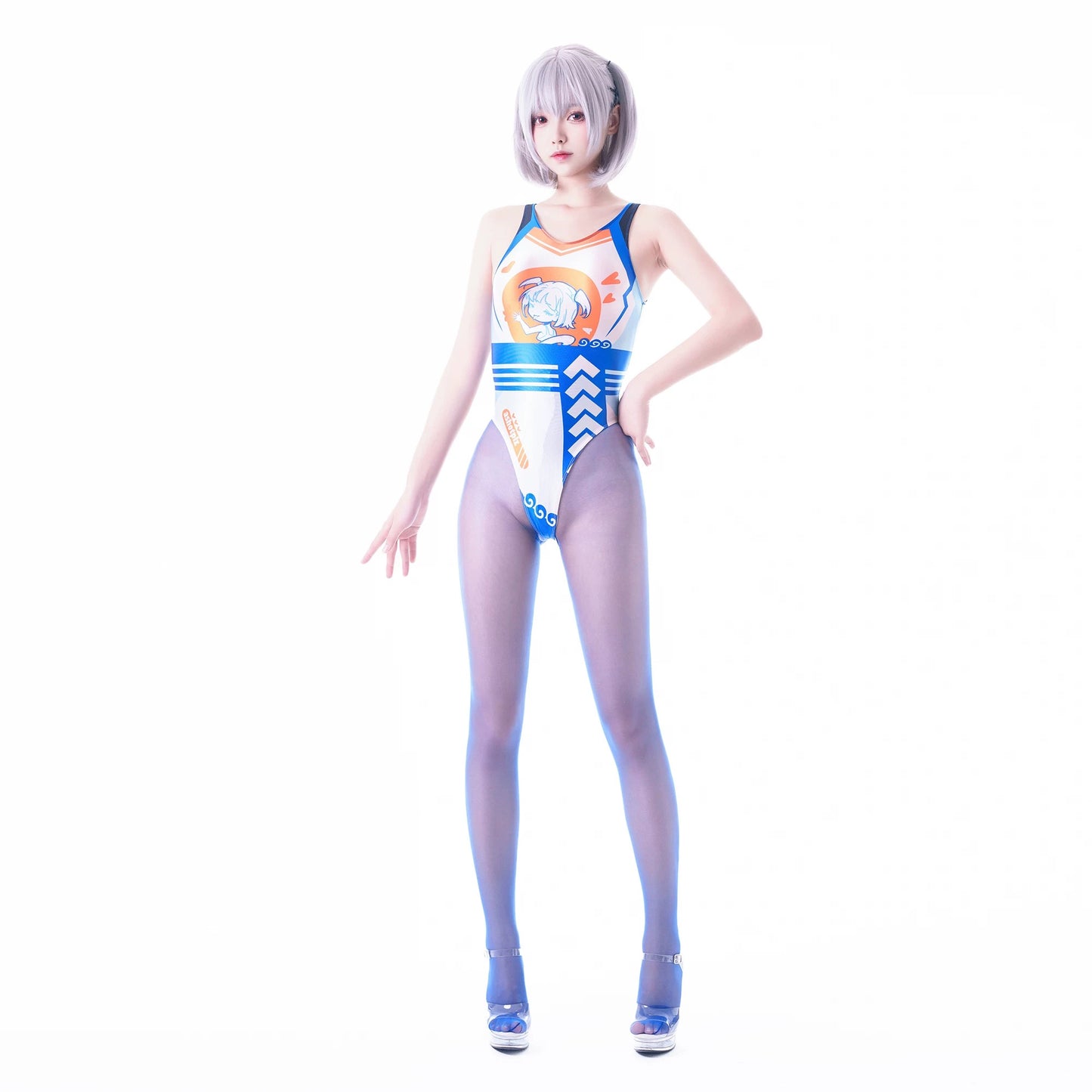 Japanese Anime Spandex Swimwear Racing Suit Wet Suit Race Queen Costume