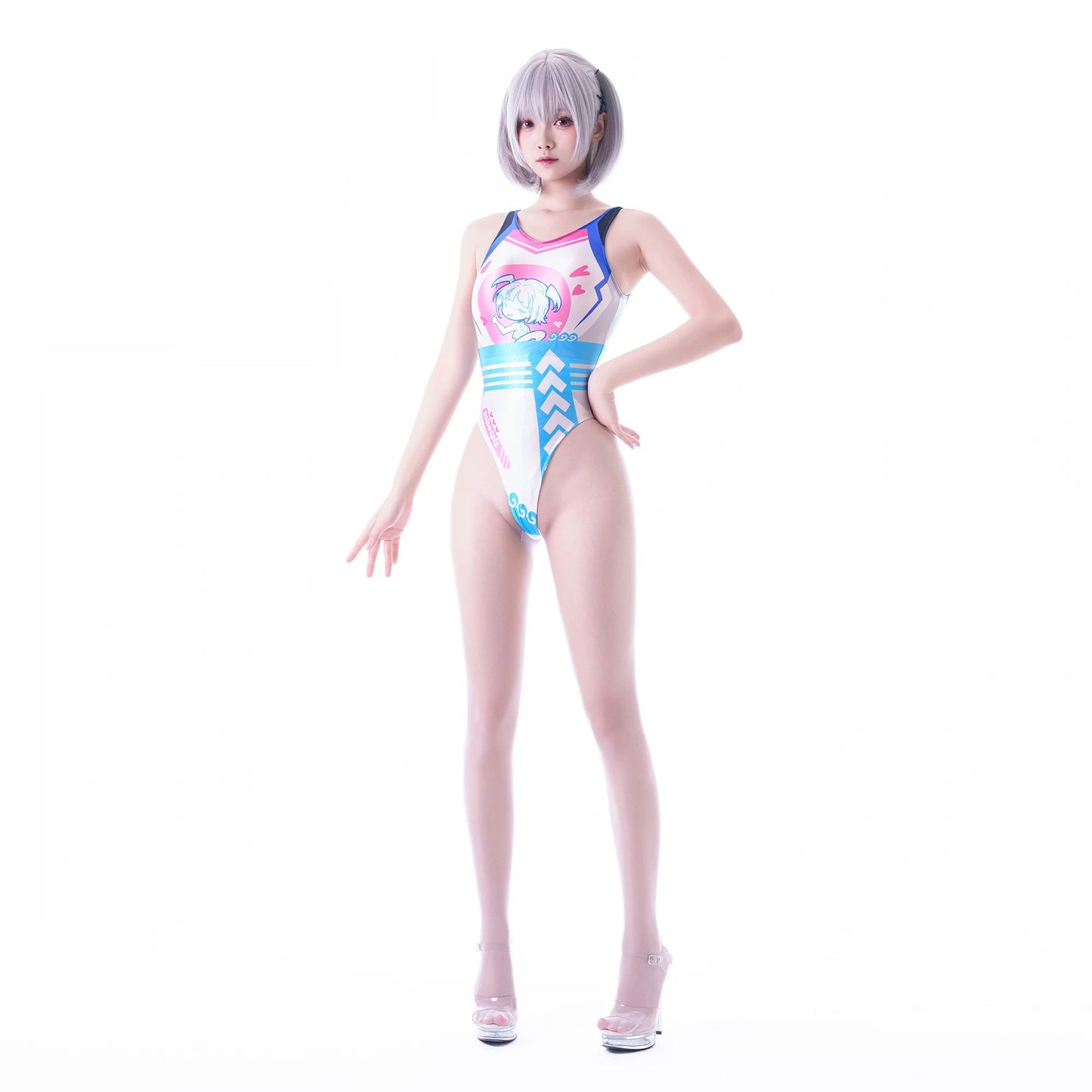 Japanese Anime Spandex Swimwear Racing Suit Wet Suit Race Queen Costume