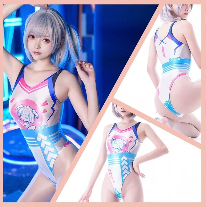 Japanese Anime Spandex Swimwear Racing Suit Wet Suit Race Queen Costume