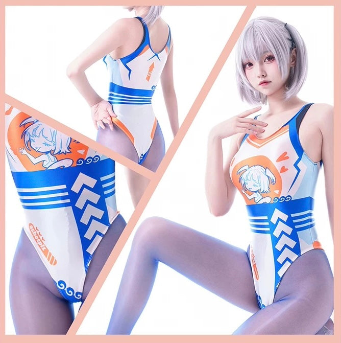 Japanese Anime Spandex Swimwear Racing Suit Wet Suit Race Queen Costume