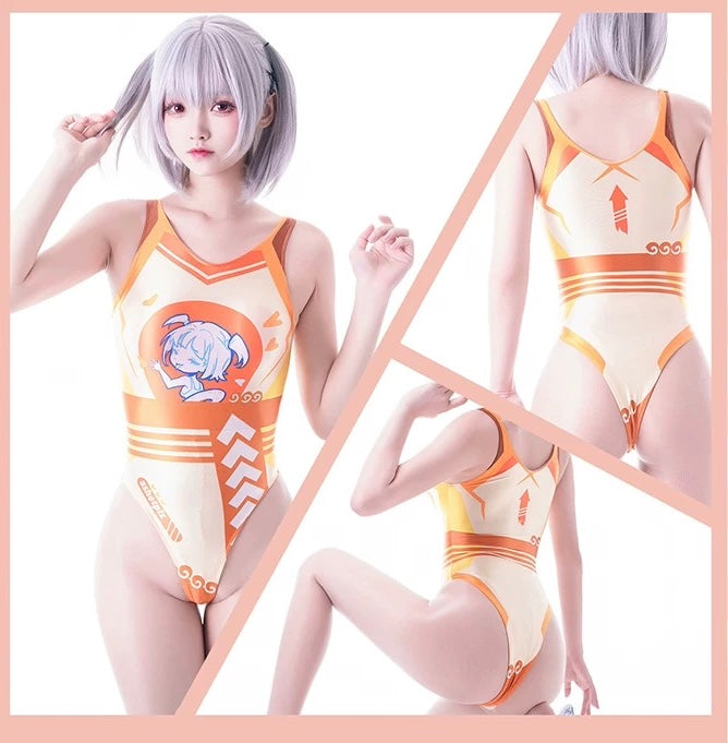 Japanese Anime Spandex Swimwear Racing Suit Wet Suit Race Queen Costume