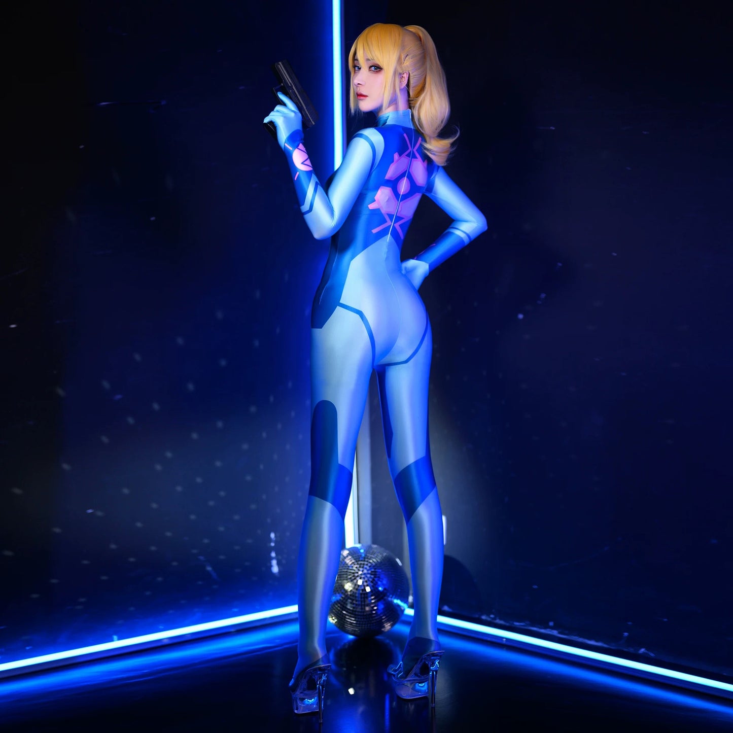 Samus Aran Metroid Dread Spandex Cosplay Costume Full Bodysuit Zentai