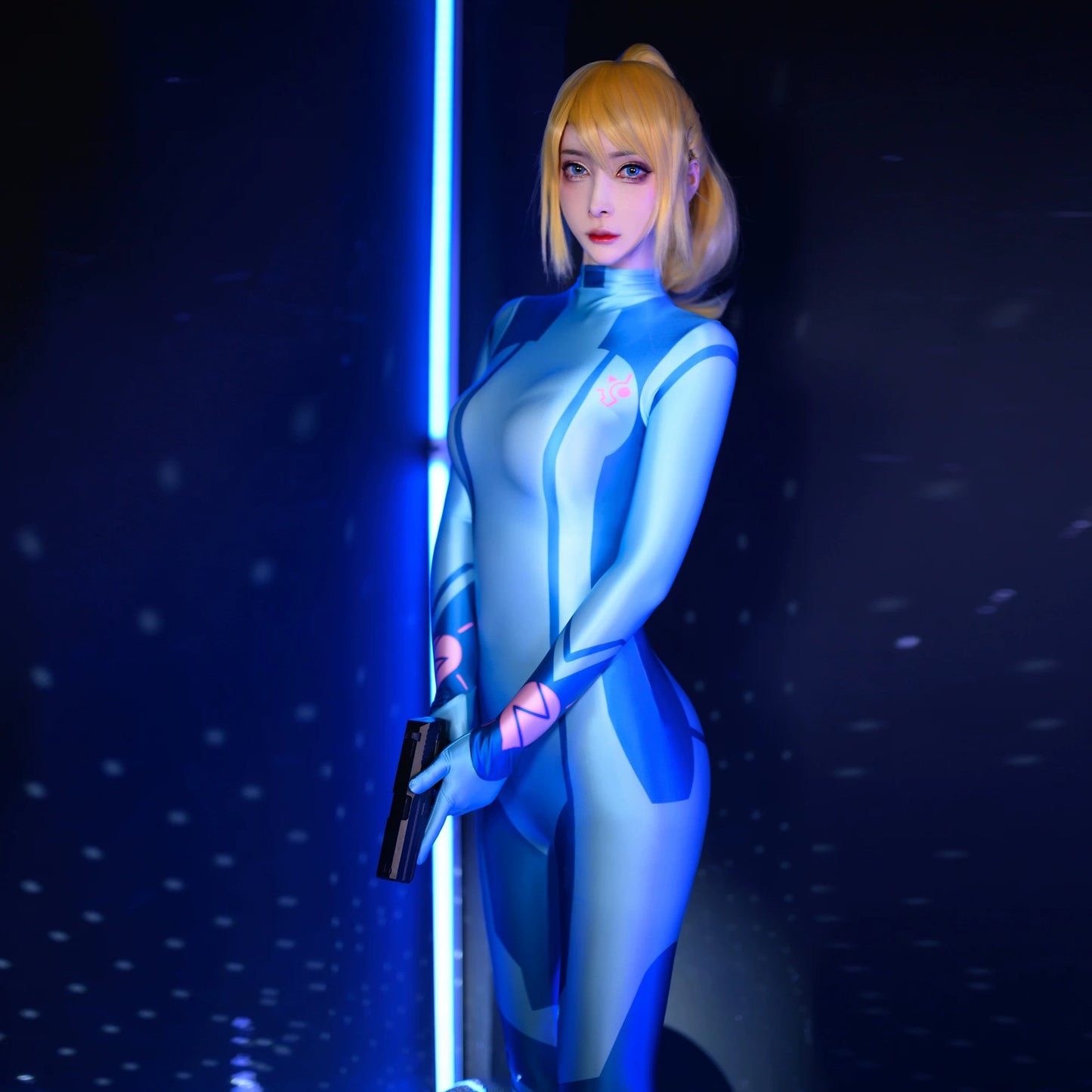 Samus Aran Metroid Dread Spandex Cosplay Costume Full Bodysuit Zentai