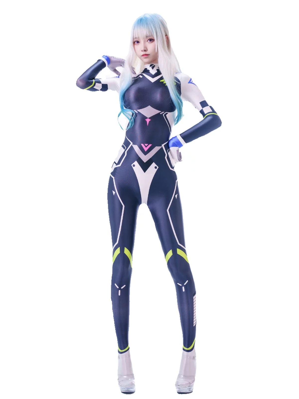 Anime Sci-fi Spandex Swimwear Cosplay Bodysuit Race Queen Costume Zentai