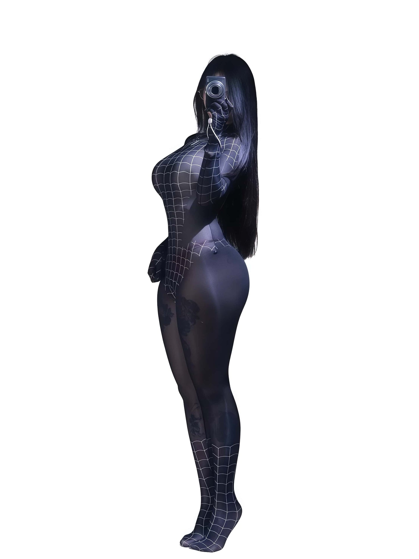 Super Hero Spider Sheer 10D Nylon Full Bodysuit Body Stocking Lingerie
