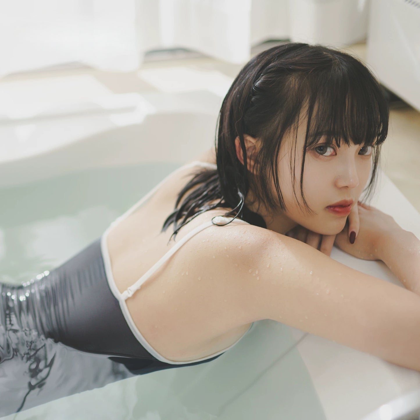 Ethereal One-Piece Swimsuit – Sheer Spandex Monokini with Adjustable Straps