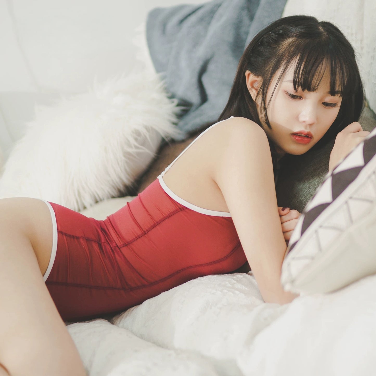 Ethereal One-Piece Swimsuit – Sheer Spandex Monokini with Adjustable Straps