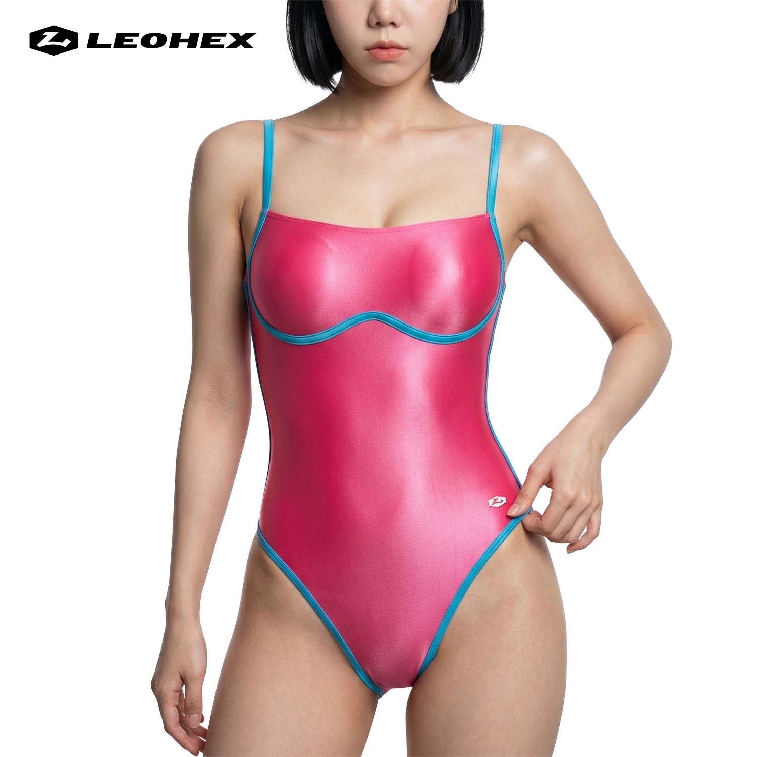 LEOHEX Glossy Kontour One-Piece Swimsuit