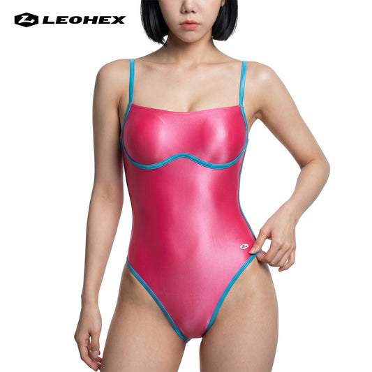LEOHEX Glossy Kontour One-Piece Swimsuit