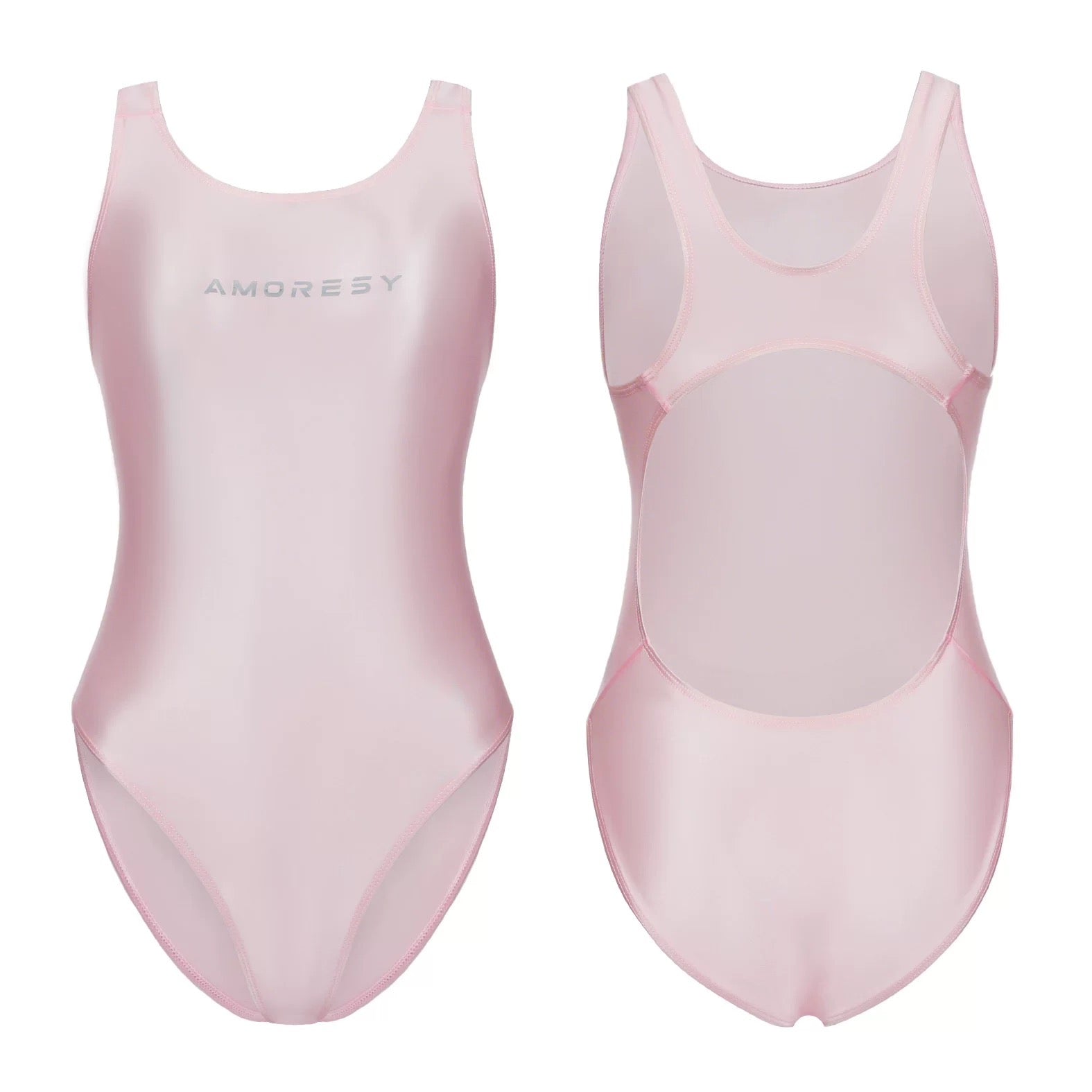 Amoresy Gaea C Series Sheer High-Leg Backless Swimsuit Leotard