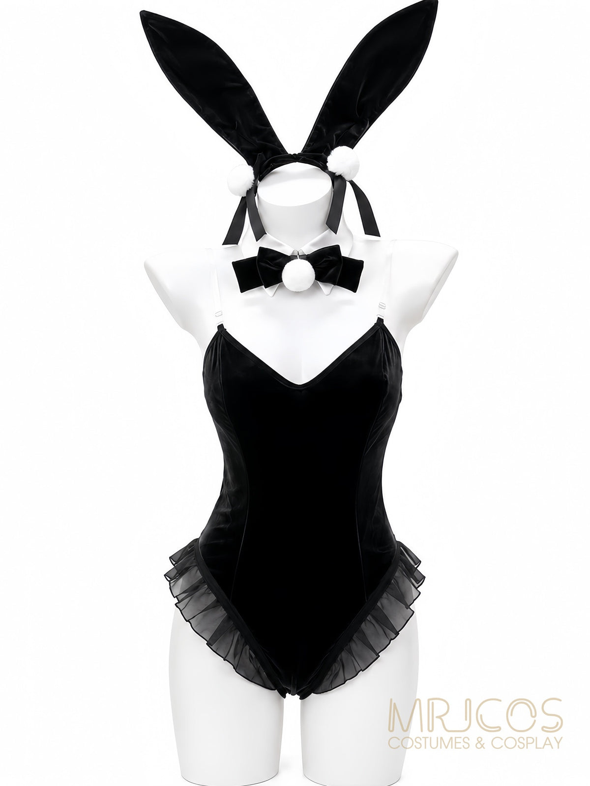 Deluxe PU Leather Bunny Cosplay Bodysuit Set