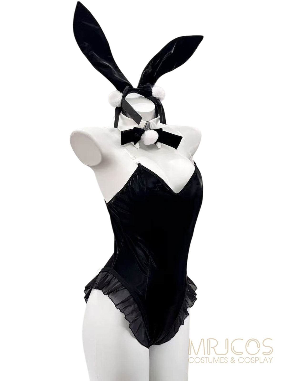 Deluxe PU Leather Bunny Cosplay Bodysuit Set