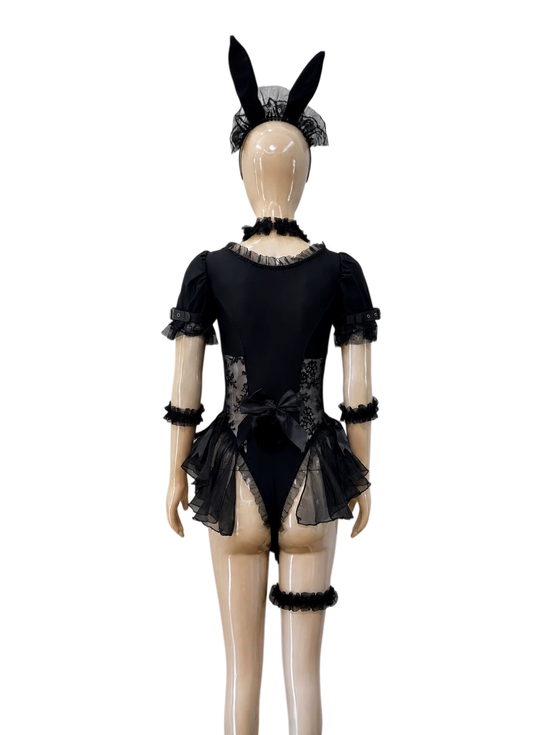 Gothic Heart Cutout Bunny Bodysuit & Cosplay Costume Set