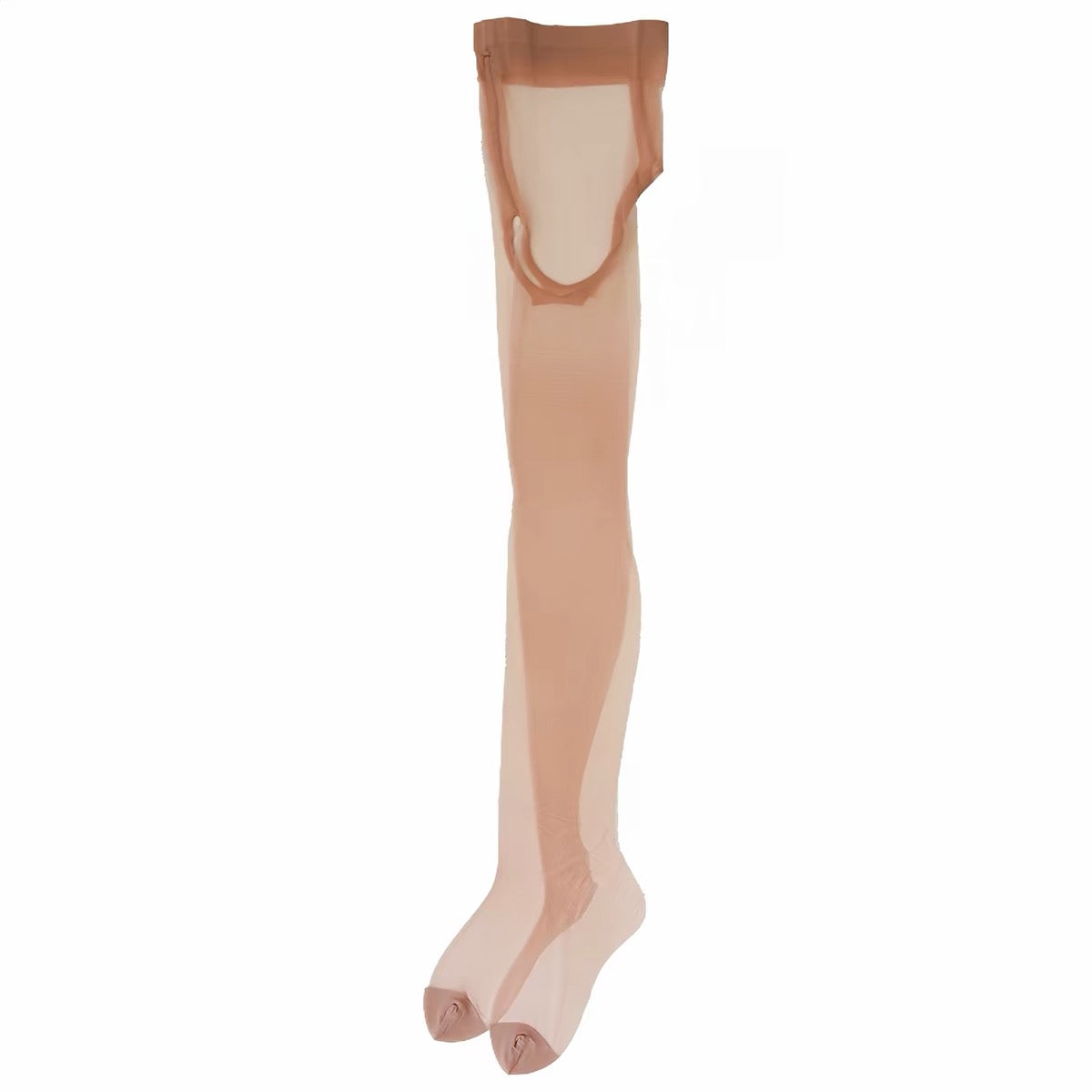 ttotvia Comfort Crotchless Pantyhose with Reinforced Toe