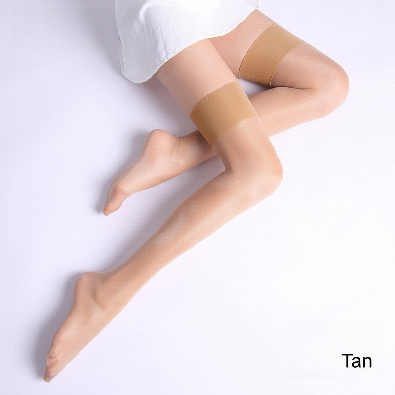 Vintage 12D Sheer Wide-Welt Thigh High Stockings