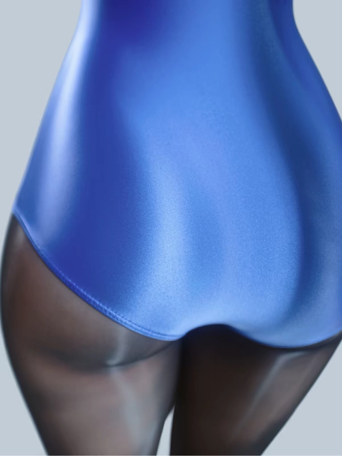 3-Piece Sailor Collar Bodysuit Set – Includes Glossy Bodysuit, Sheer Sailor Crop Top & Tights