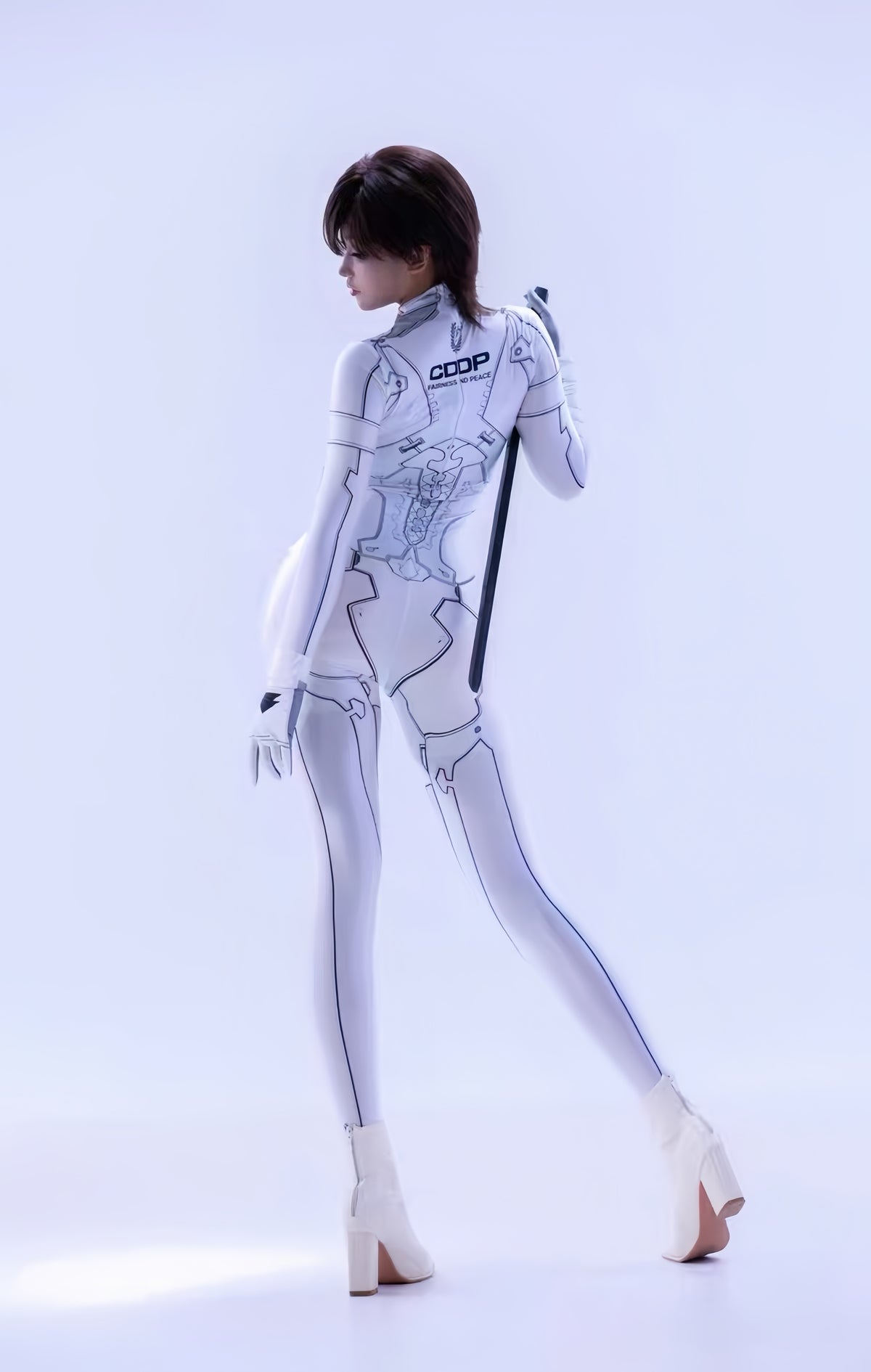 CDDP Armed to Peace Sci-Fi Mecha Tactical Cosplay Bodysuit with Gloves