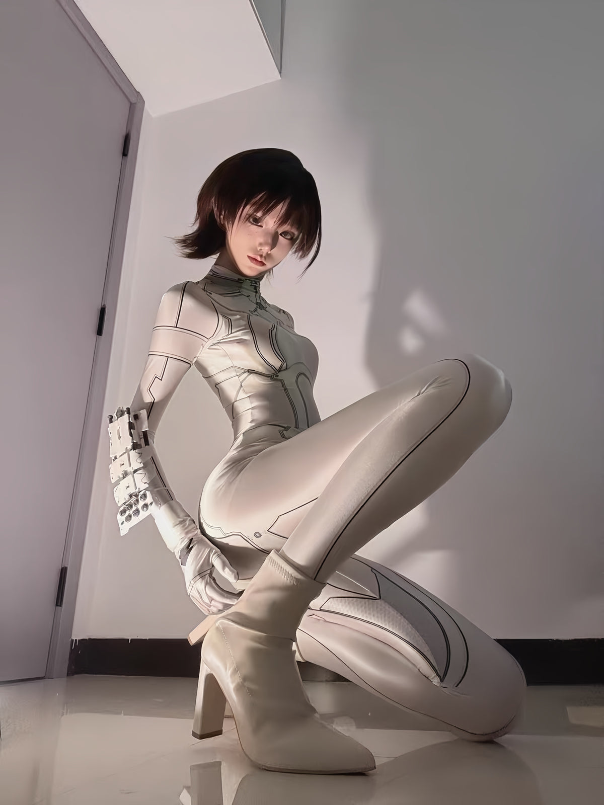 CDDP Armed to Peace Sci-Fi Mecha Tactical Cosplay Bodysuit with Gloves