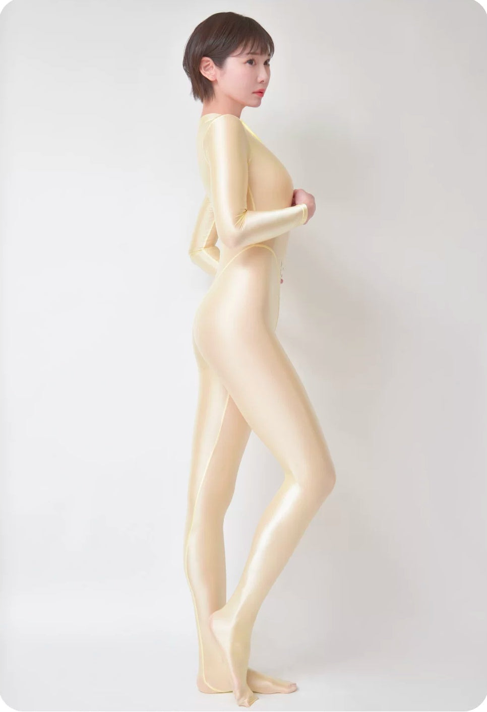 Amoresy Celestia Series Front-Zip Catsuit - Sheer