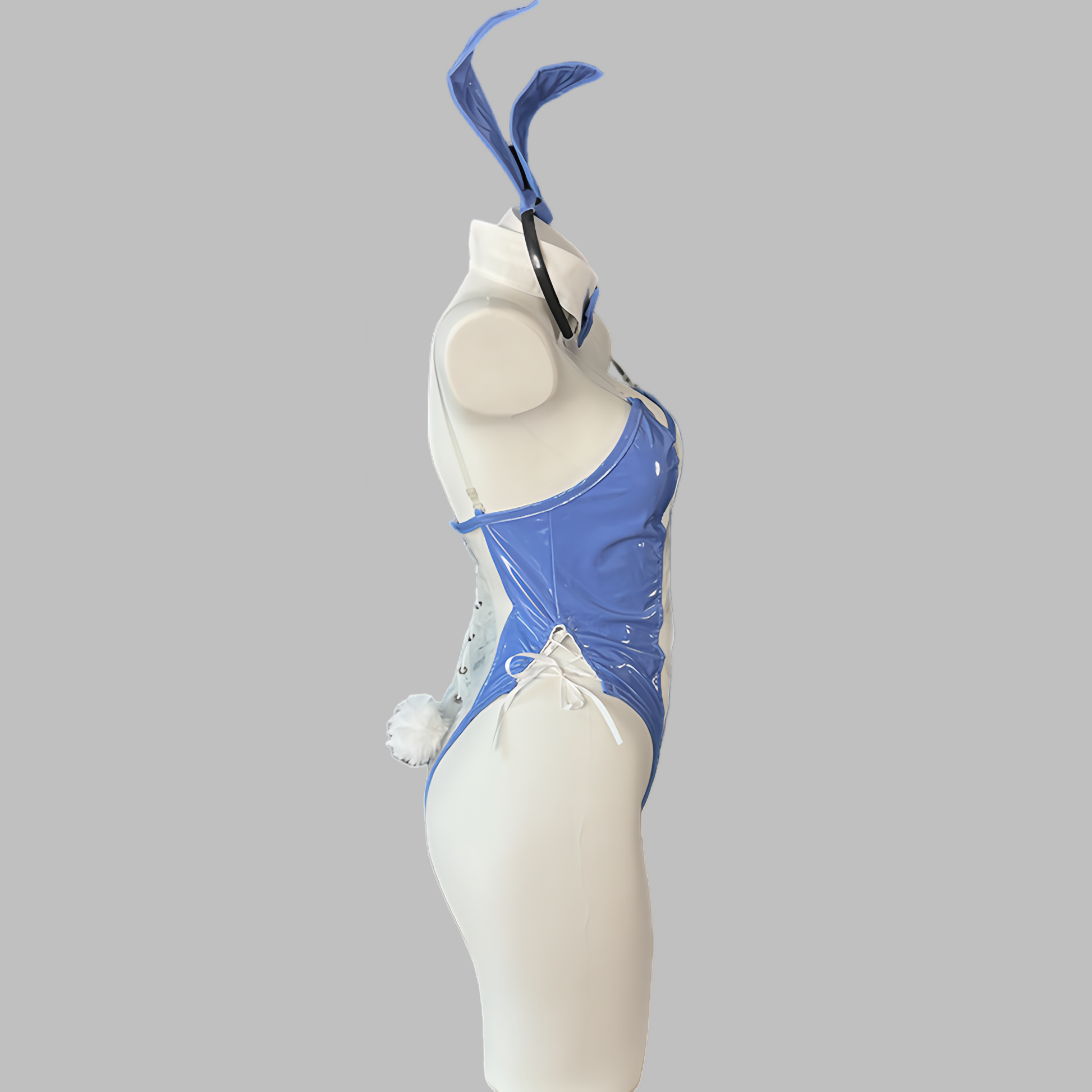 Bunny Girl PU Leather Cosplay Bodysuit Costume Lingerie