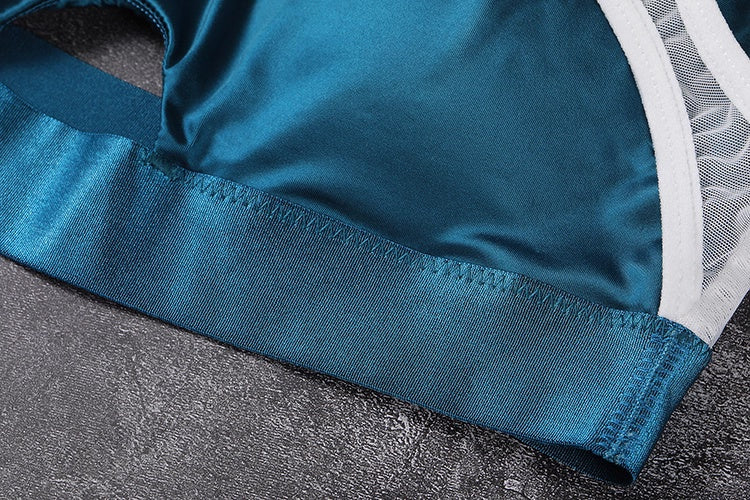 Anime Style Short Gymnastics Uniform Sheer Mesh Volleyball Sports Activewear