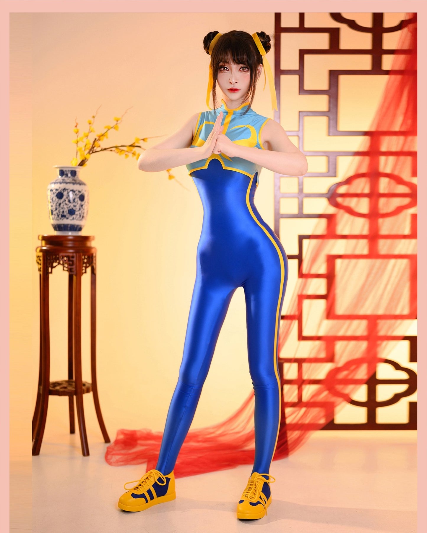 Chun Li Spandex Cosplay Costume Halloween Party Bodysuit