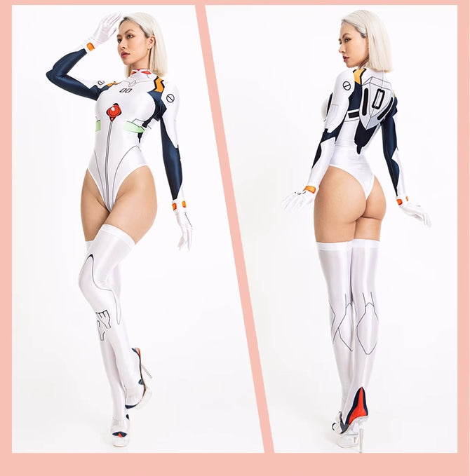 Evangelion EVA Spandex Cosplay BodySuit Plugsuit Halloween Costume Zentai