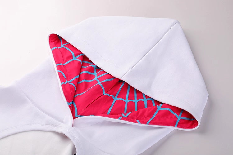 Gwen Stacy Spandex Pu Leather Cosplay Halloween Costume Bodysuit 
