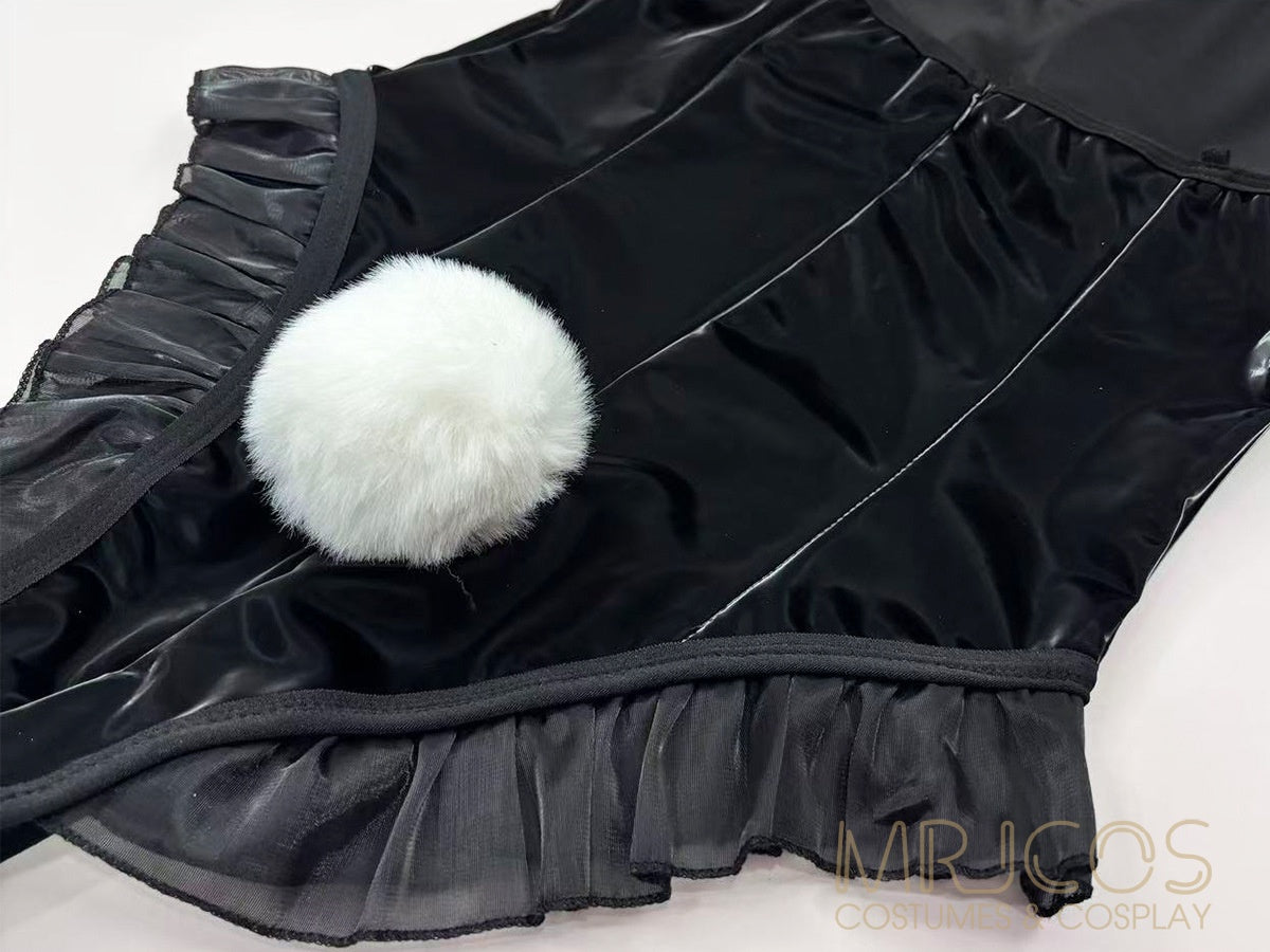 Deluxe PU Leather Bunny Cosplay Bodysuit Set