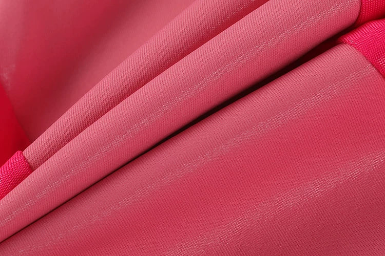 Close-up of pink fabric with visible texture