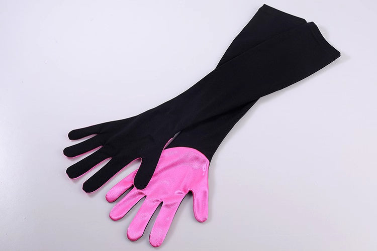 Anime Style Bunny Girl Knitted Black Pink Bodysuit Lingerie Set