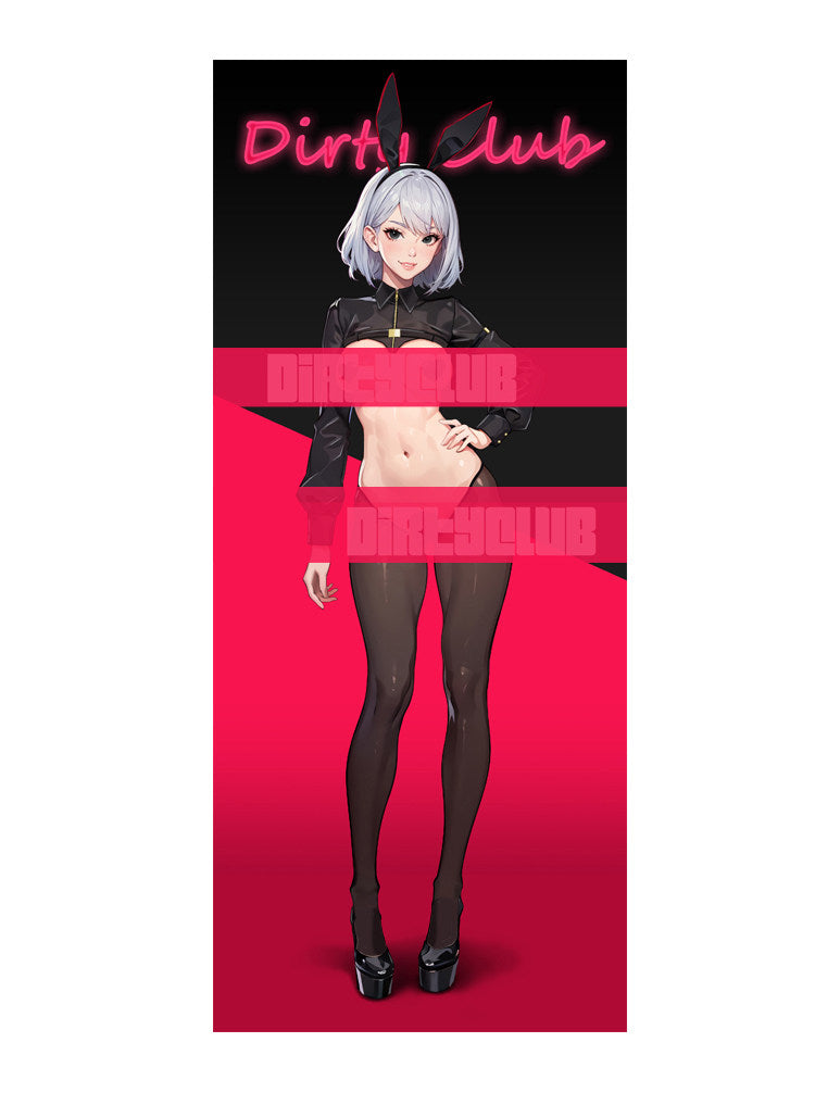 Bunny Girl Sexy Cute Costume PU Jacket Sheer Stockings Cosplay Lingerie Set Bunny Girl Sexy Cute Costume PU Jacket Sheer Stockings Cosplay Lingerie Set