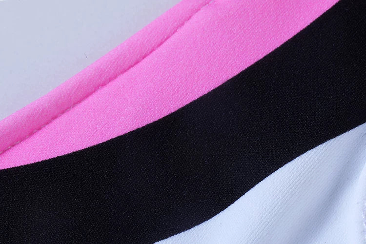 Sleek Contrast Trim 2-Piece Spandex Activewear Set
