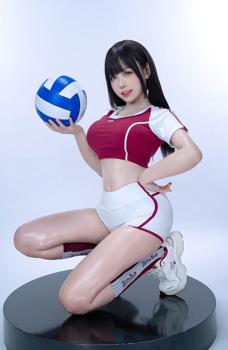 Anime Style 3-Piece Short Gymnastics Uniform Volleyball Sports Activewear