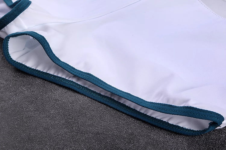 Anime Style Short Gymnastics Uniform Sheer Mesh Volleyball Sports Activewear