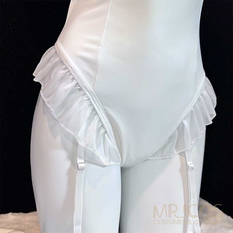 Deluxe PU Leather Bunny Cosplay Bodysuit Set
