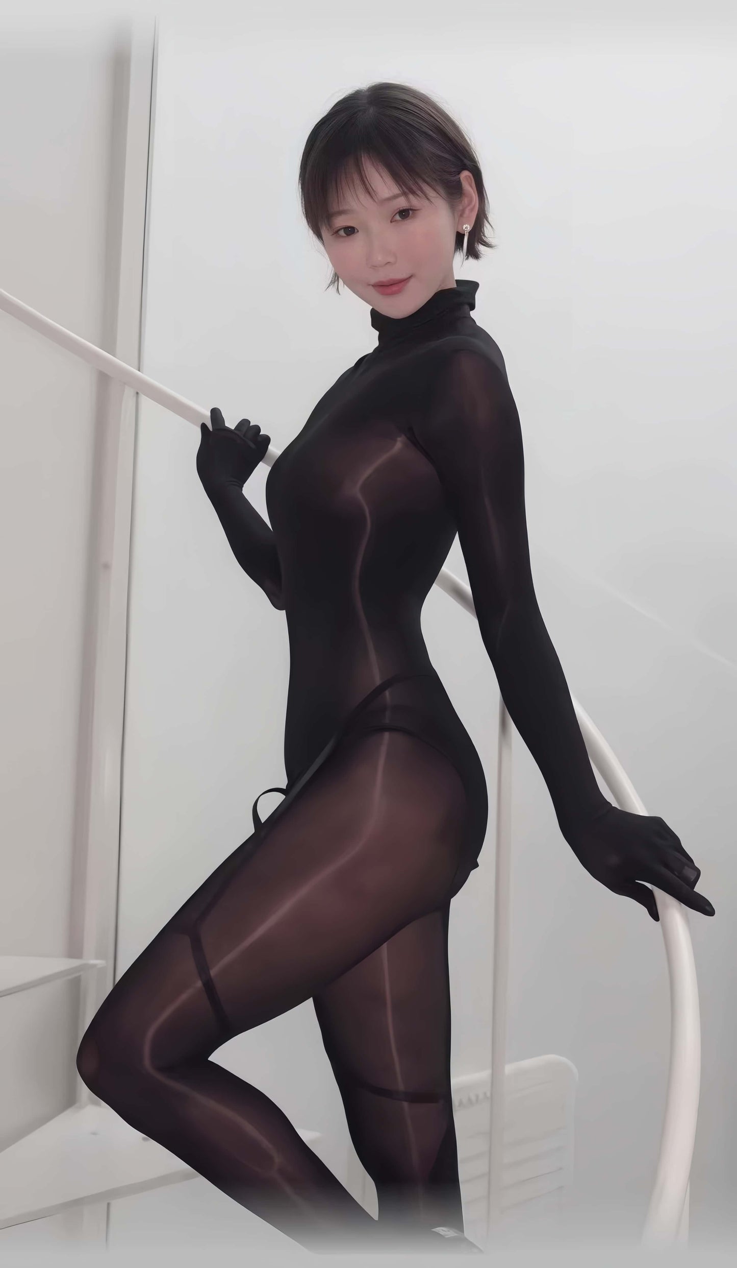 AMOTi Liquiditi Sheer Ultra-Shiny Full Bodysuit