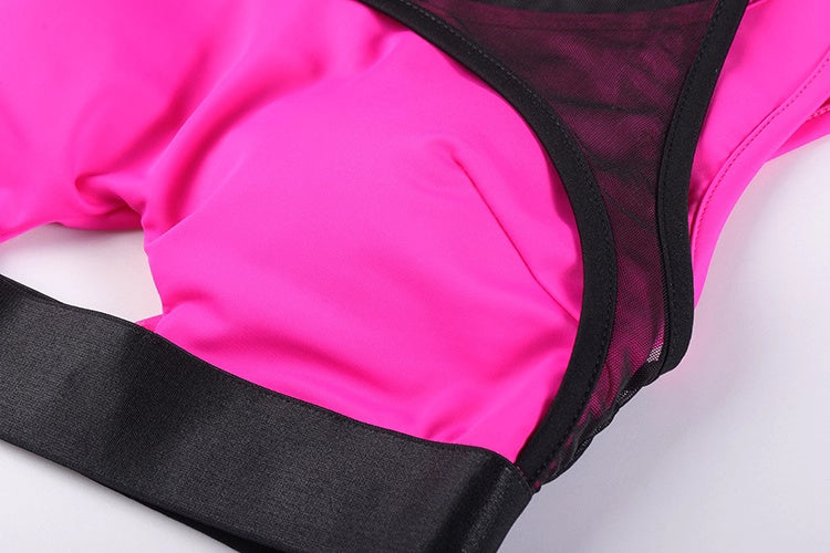 Anime Style Short Gymnastics Uniform Sheer Mesh Volleyball Sports Activewear