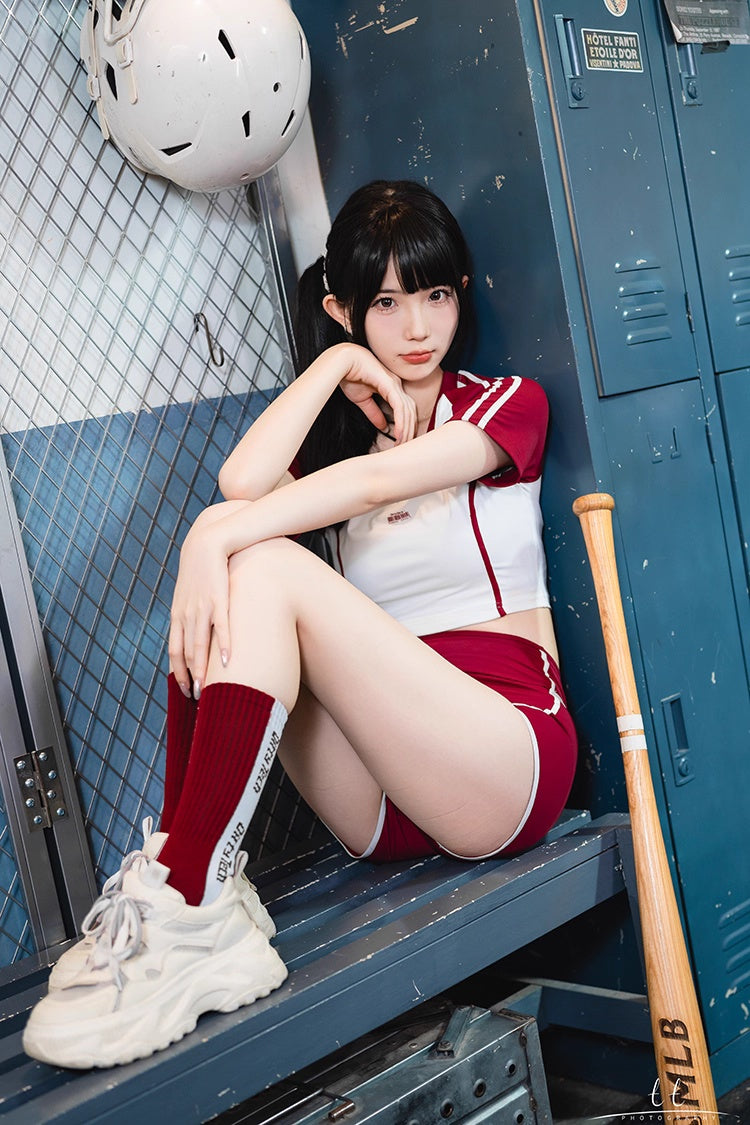Anime Style 3-Piece Short Gymnastics Uniform Volleyball Sports Activewear