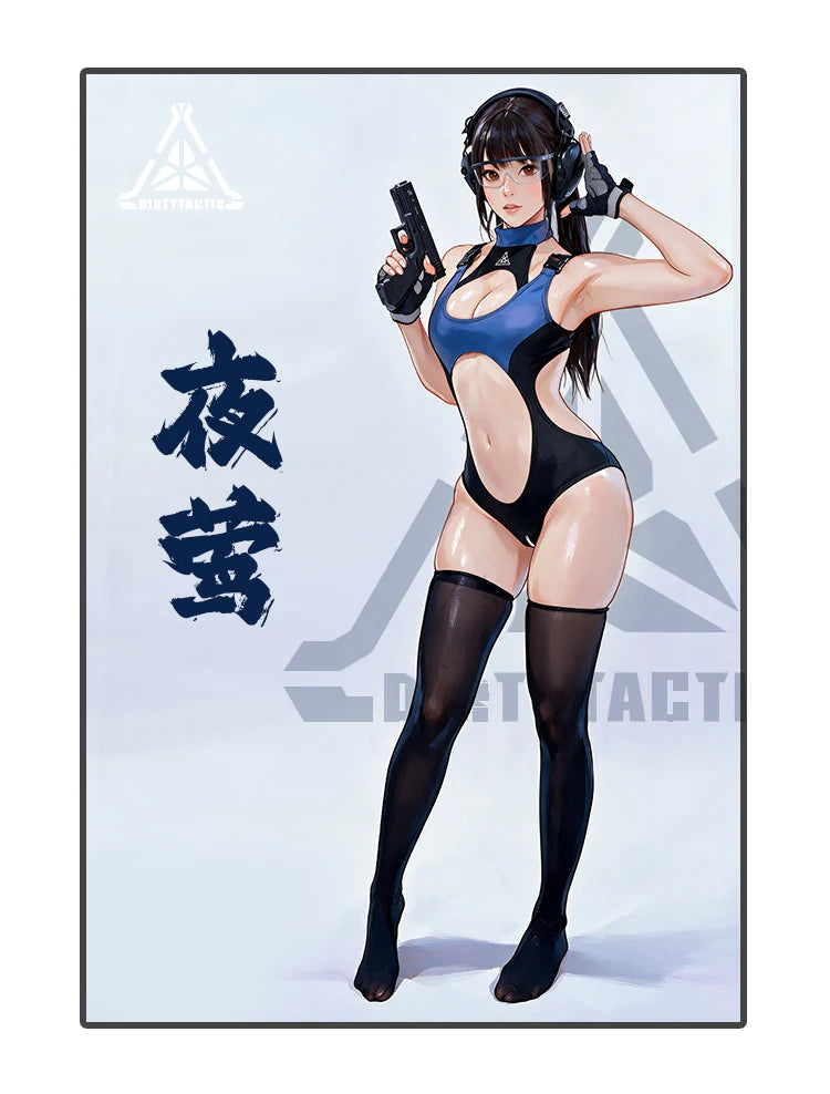 Tactical Cyberpunk Girl Racing Swimsuit Cutout One-Piece Spandex Cosplay Bodysuit