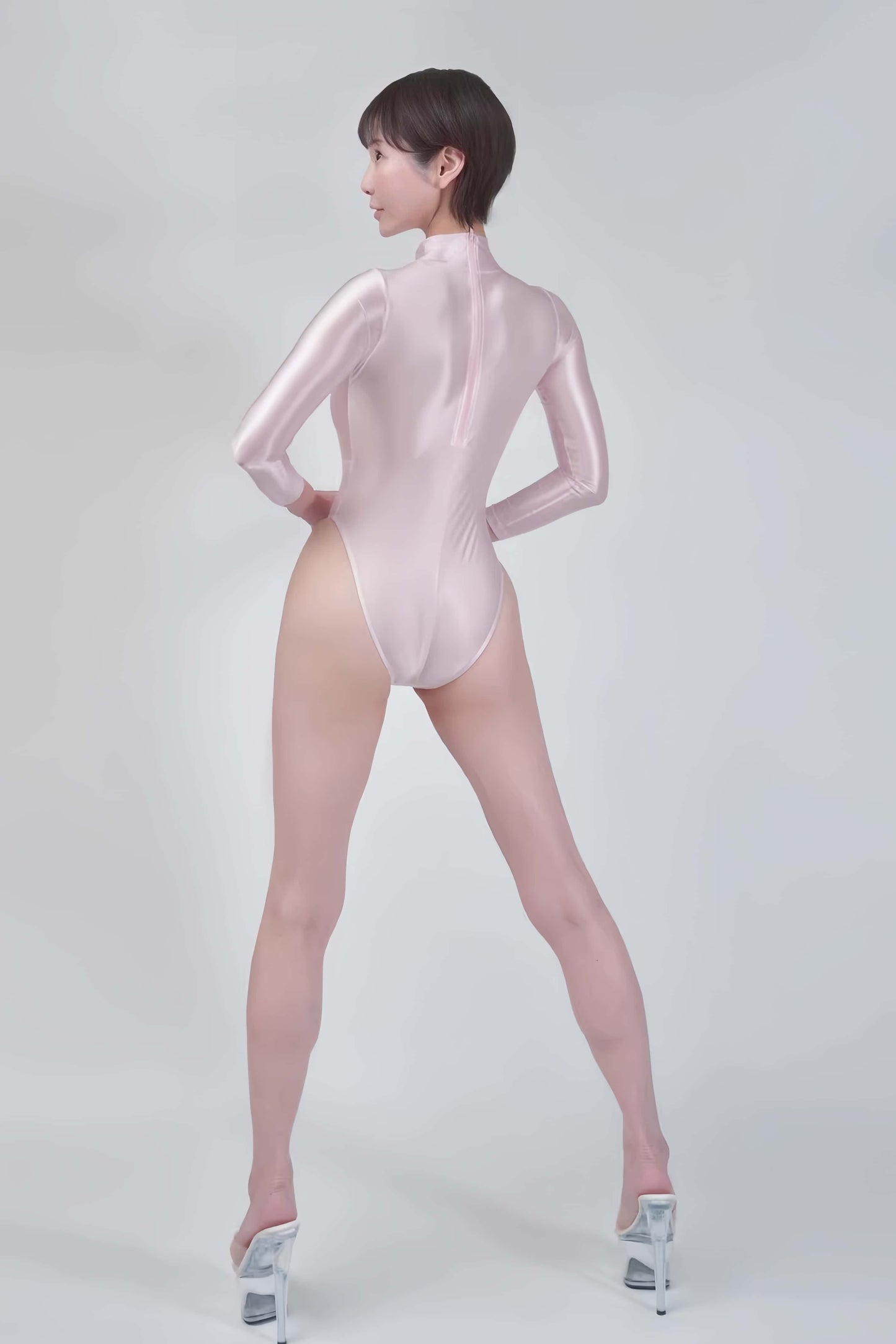 AMORESY Elektra Sheer High-Leg Swimsuit Leotard