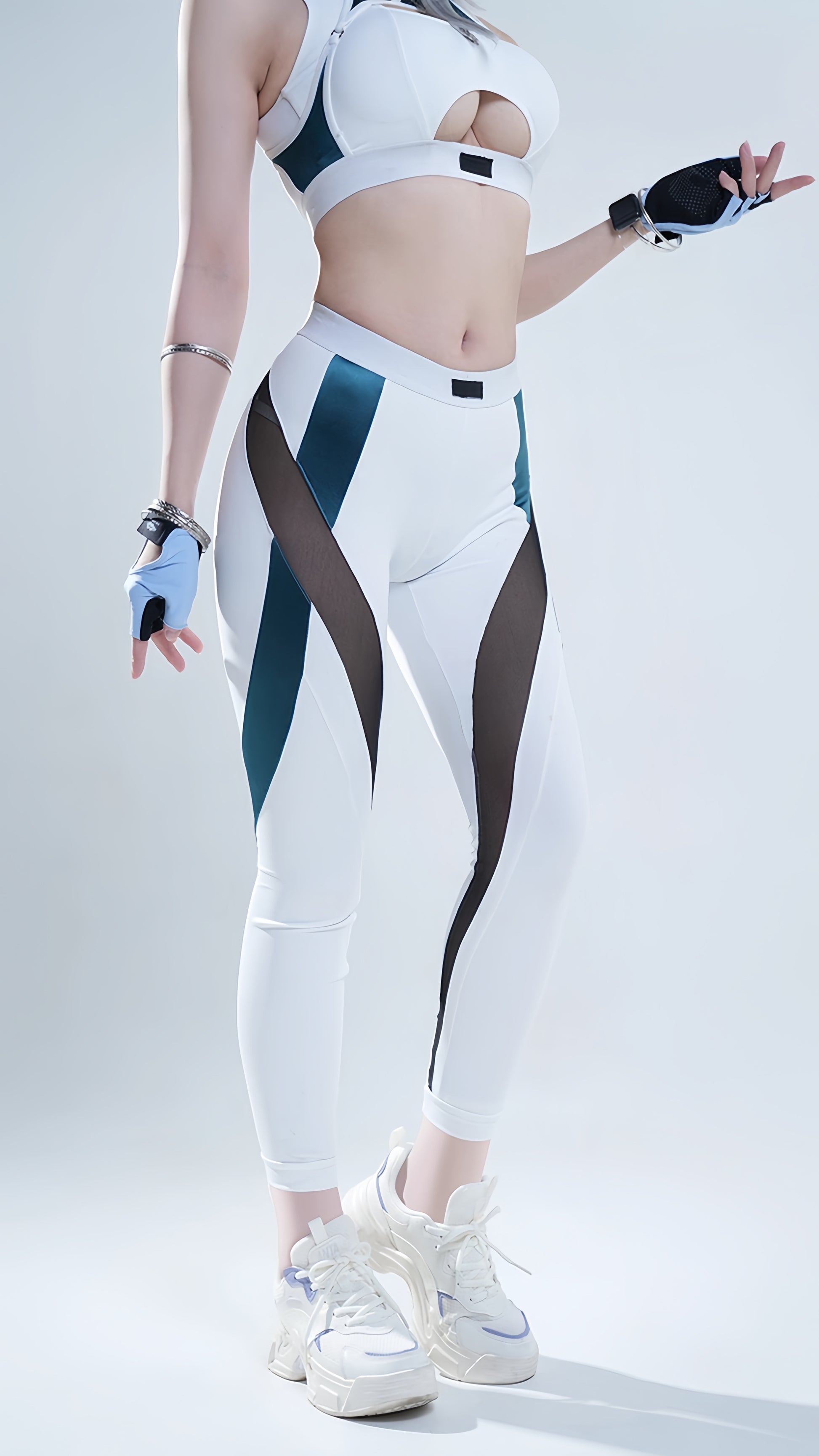 Anime Sci-fi Style Yoga Suit Sexy Sportswear Activewear Cosplay Set