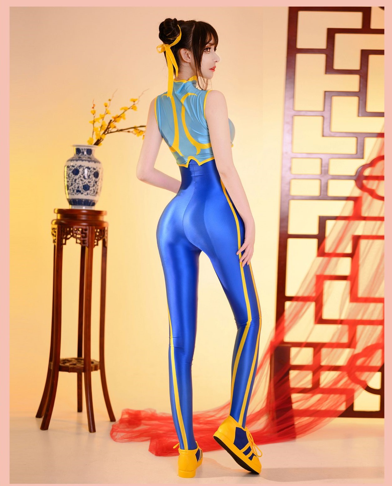 Chun Li Spandex Cosplay Costume Halloween Party Bodysuit